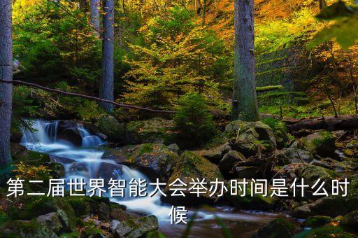 第二屆世界智能大會舉辦時間是什么時候