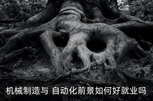 機(jī)械制造與 自動(dòng)化前景如何好就業(yè)嗎