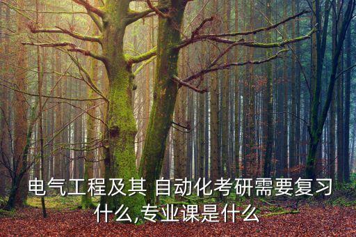  電氣工程及其 自動化考研需要復(fù)習(xí)什么,專業(yè)課是什么