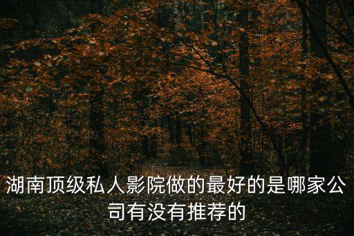 湖南頂級私人影院做的最好的是哪家公司有沒有推薦的