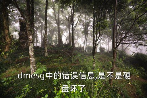  dmesg中的錯誤信息,是不是硬盤壞了