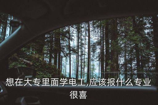 想在大專(zhuān)里面學(xué)電工,應(yīng)該報(bào)什么專(zhuān)業(yè)很喜