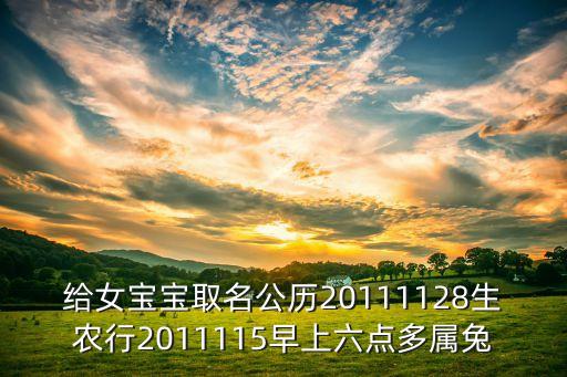 張心儀，給女寶寶取名公歷20111128生農(nóng)行2011115早上六點(diǎn)多屬兔