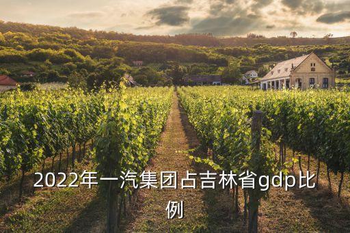 2022年一汽集團(tuán)占吉林省gdp比例