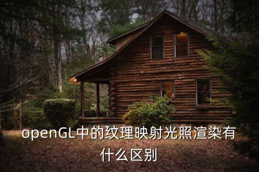 openGL中的紋理映射光照渲染有什么區(qū)別