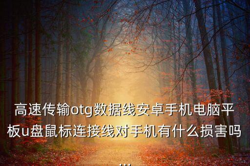 高速傳輸otg數(shù)據(jù)線安卓手機(jī)電腦平板u盤鼠標(biāo)連接線對手機(jī)有什么損害嗎...