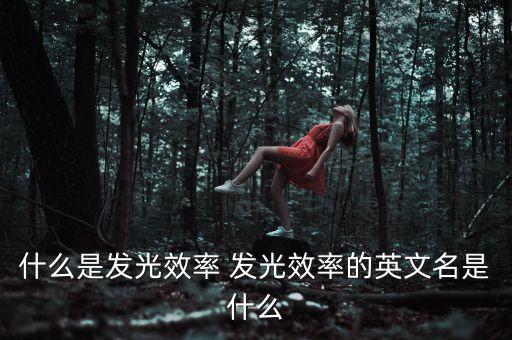發(fā)光效率，什么是發(fā)光效率 發(fā)光效率的英文名是什么