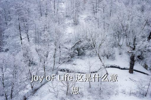 joylife，Joy oF Life 這是什么意思