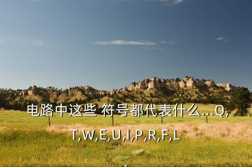  電路中這些 符號都代表什么…Q,T,W,E,U,I,P,R,F,L.