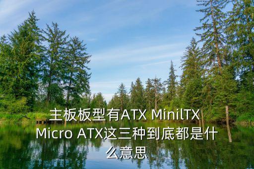主板板型有ATX MinilTX Micro ATX這三種到底都是什么意思