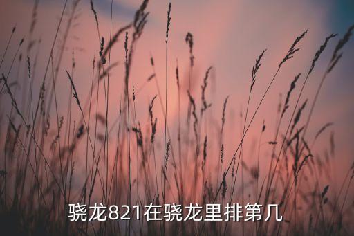 驍龍821，驍龍821是那國的