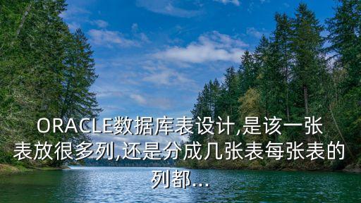 ORACLE數(shù)據(jù)庫表設計,是該一張表放很多列,還是分成幾張表每張表的列都...
