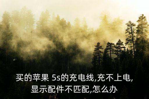 買的蘋果 5s的充電線,充不上電,顯示配件不匹配,怎么辦