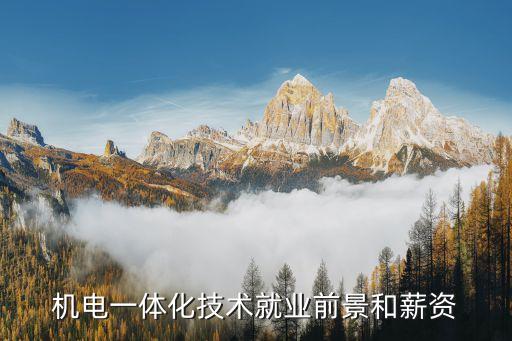 機(jī)電一體化技術(shù)就業(yè)前景和薪資