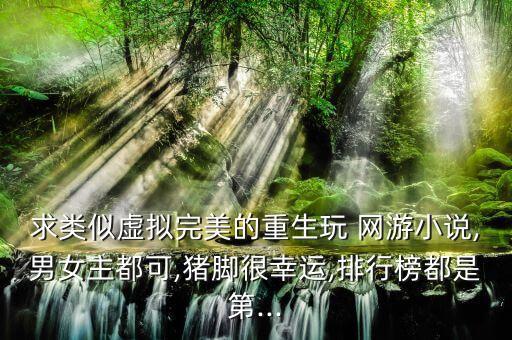 求類似虛擬完美的重生玩 網(wǎng)游小說,男女主都可,豬腳很幸運(yùn),排行榜都是第...