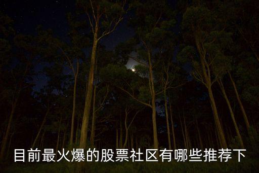 目前最火爆的股票社區(qū)有哪些推薦下