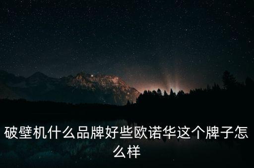 破壁機(jī)什么品牌好些歐諾華這個(gè)牌子怎么樣