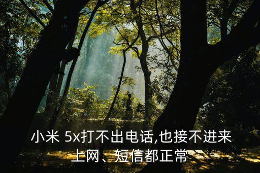  小米 5x打不出電話,也接不進(jìn)來(lái)上網(wǎng)、短信都正常