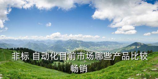  非標 自動化目前市場哪些產品比較暢銷
