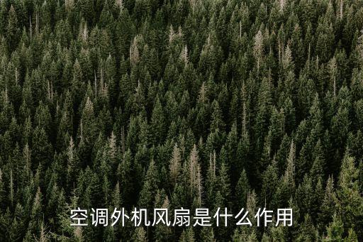 空調(diào)外機(jī)風(fēng)扇是什么作用