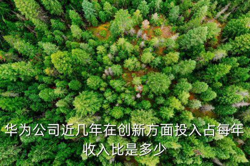 華為公司近幾年在創(chuàng)新方面投入占每年收入比是多少