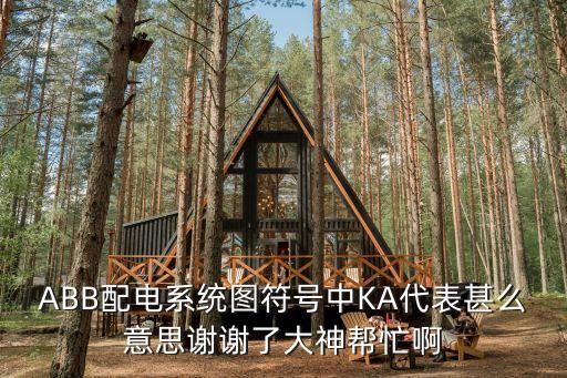 ka電氣符號，電氣中KA是什么意思