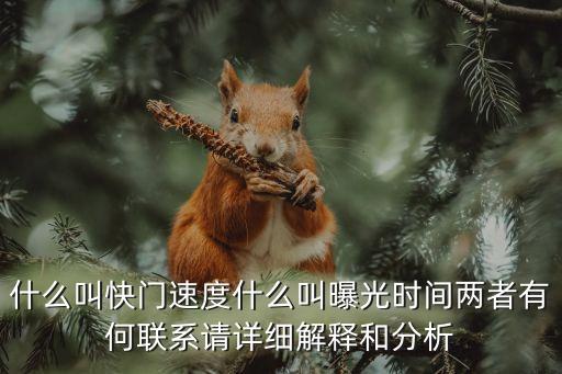 什么叫快門速度什么叫曝光時(shí)間兩者有何聯(lián)系請(qǐng)?jiān)敿?xì)解釋和分析