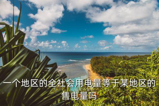 一個地區(qū)的全社會用電量等于某地區(qū)的售電量嗎