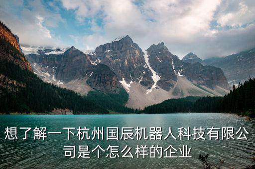 想了解一下杭州國(guó)辰機(jī)器人科技有限公司是個(gè)怎么樣的企業(yè)