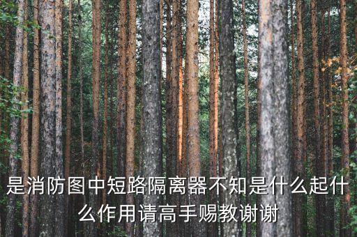 是消防圖中短路隔離器不知是什么起什么作用請高手賜教謝謝