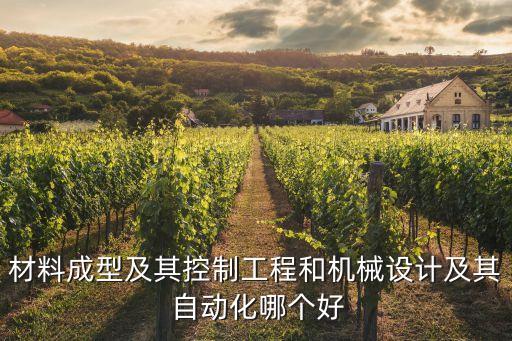 材料成型及其控制工程和機械設計及其 自動化哪個好