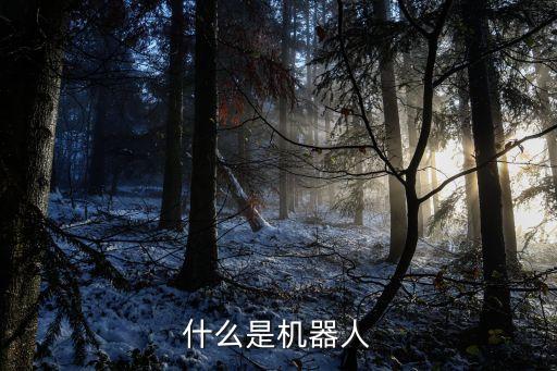 機器人定義，什么叫機器人