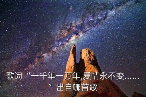歌詞“一千年一萬年,愛情永不變……”出自哪首歌