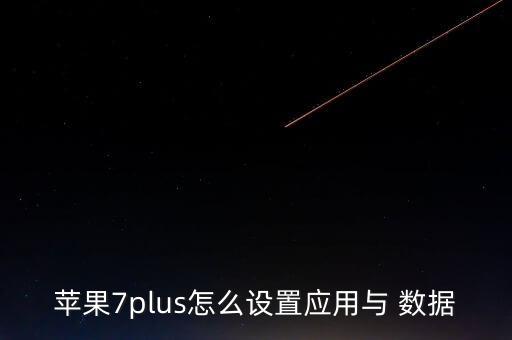 蘋果7plus怎么設(shè)置應(yīng)用與 數(shù)據(jù)