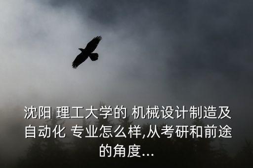 沈陽理工大學(xué)機(jī)械及自動化專業(yè)