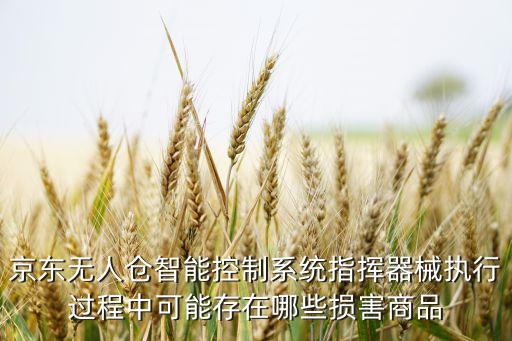 京東無人倉智能控制系統(tǒng)指揮器械執(zhí)行過程中可能存在哪些損害商品