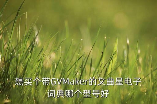 想買個帶GVMaker的文曲星電子詞典哪個型號好