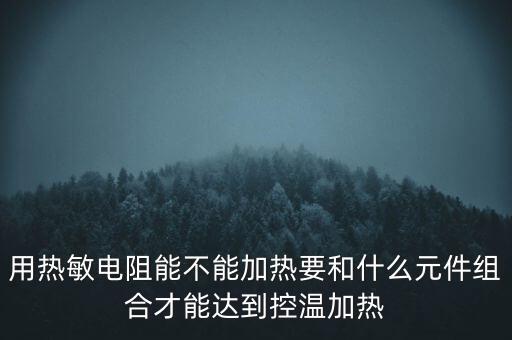用熱敏電阻能不能加熱要和什么元件組合才能達到控溫加熱