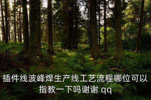 插件線波峰焊生產(chǎn)線工藝流程哪位可以指教一下嗎謝謝 qq