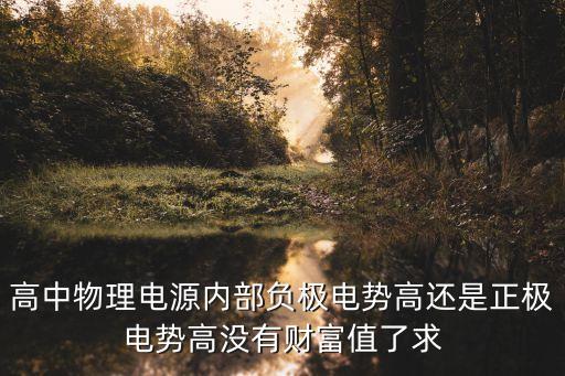 高中物理電源內(nèi)部負(fù)極電勢(shì)高還是正極電勢(shì)高沒(méi)有財(cái)富值了求