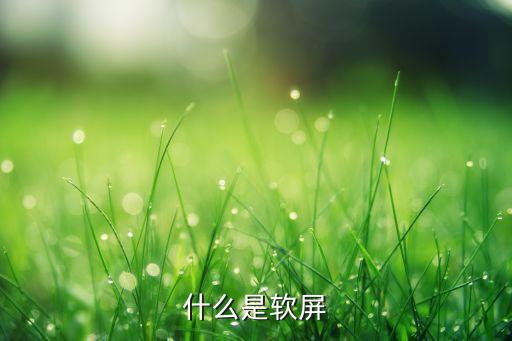 軟屏，什么是軟屏