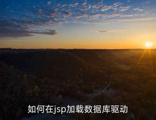 數(shù)據(jù)驅(qū)動(dòng)，如何在jsp加載數(shù)據(jù)庫(kù)驅(qū)動(dòng)