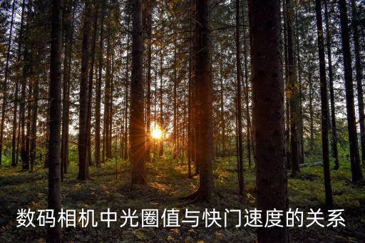數(shù)碼相機中光圈值與快門速度的關(guān)系