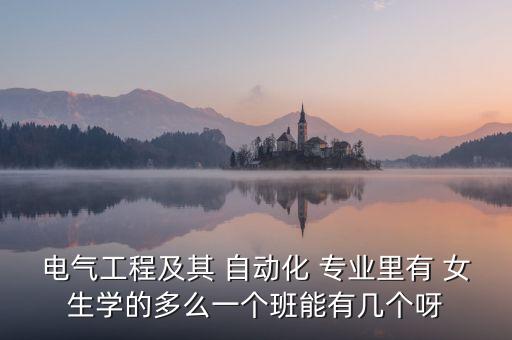 電氣工程及其 自動(dòng)化 專業(yè)里有 女生學(xué)的多么一個(gè)班能有幾個(gè)呀