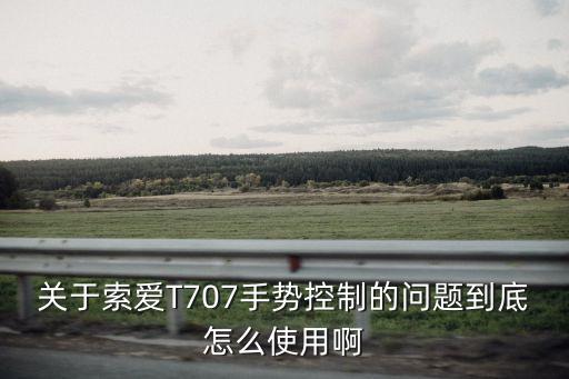 關(guān)于索愛T707手勢控制的問題到底怎么使用啊