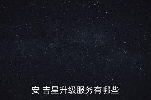 安 吉星升級服務(wù)有哪些