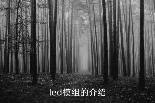 led模組，led模組的介紹
