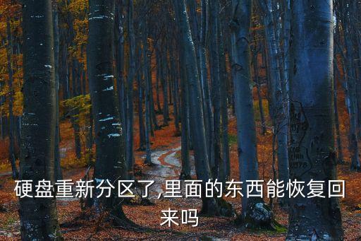 硬盤重新分區(qū)了,里面的東西能恢復回來嗎