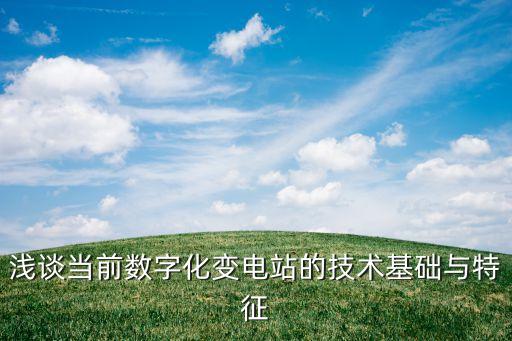 淺談當(dāng)前數(shù)字化變電站的技術(shù)基礎(chǔ)與特征