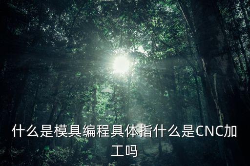 什么是模具編程具體指什么是CNC加工嗎